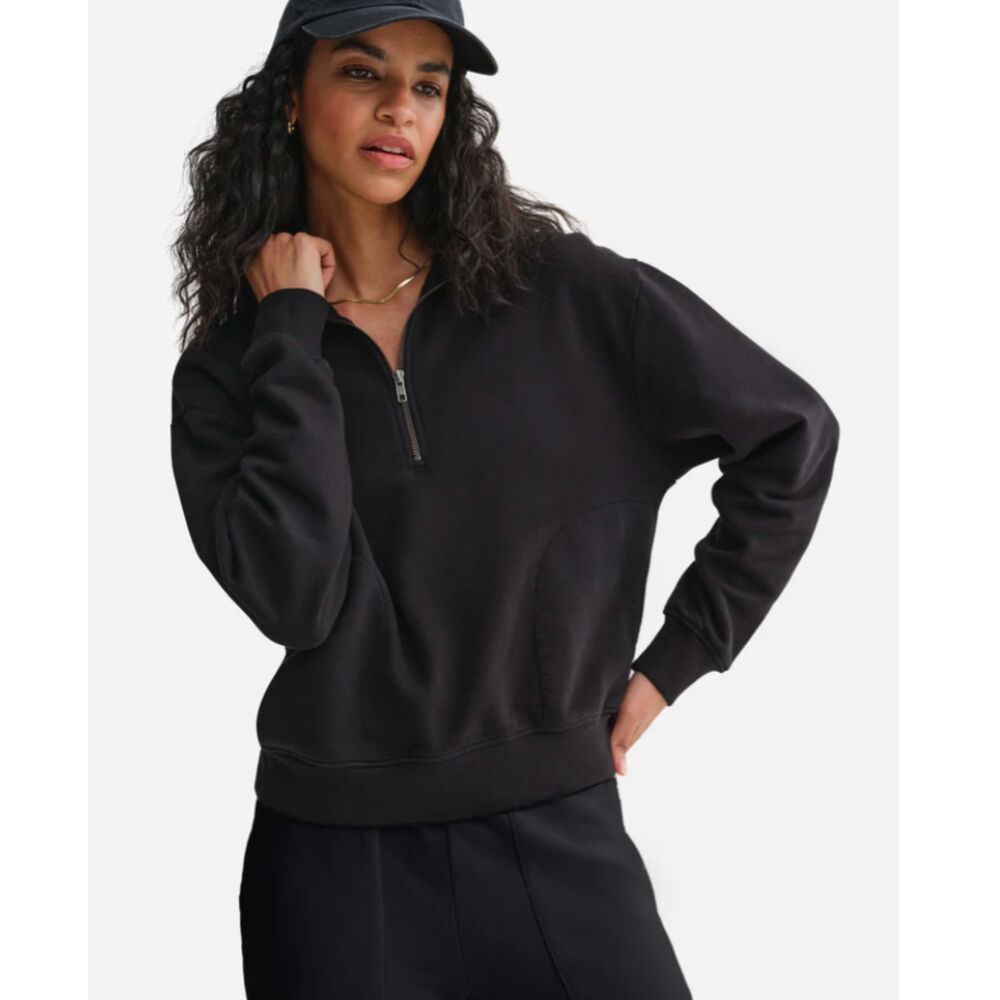 Mate the label Organic Fleece Half-Zip Sweatshirt NWT